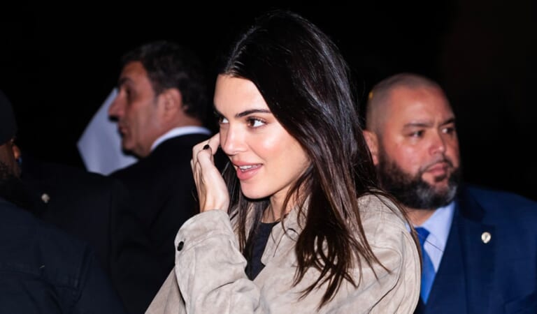 Kendall Jenner Slays in a Suede Bomber Jacket at ‘SNL’ Afterparty