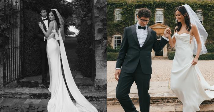 The Bride Wore a Custom Dress for Her Cotswolds Wedding