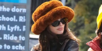 Emily Ratajkowski Revives Big Fuzzy Bucket Hat During NYC Stroll 
