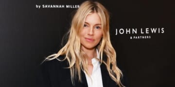 Sienna Miller Elegantly Conceals Baby Bump in Oversized Outfit