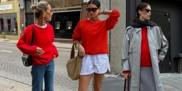 9 Ways Women in Europe and America Are Wearing Red Sweaters