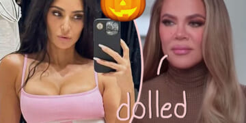 Kim & Khloé Kardashian Totally Rock Their Matching Halloween Costumes!