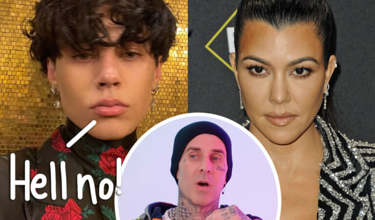Kourtney Kardashian’s Stepson Landon Barker RIPPED For Refusing To Change Baby Brother Rocky’s Diapers!