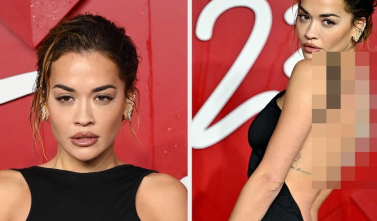 Rita Ora Wore A Chrome Prosthetic Spine At The Fashion Awards, And It Has To Be Seen To Be Believed