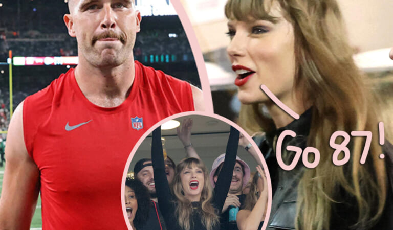 Taylor Swift Goes FULL Fangirl And Drops F-Bomb While Rooting For Travis Kelce At Sunday Night’s Game!