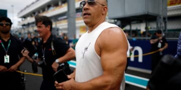 Vin Diesel, seen here at the F1 Grand Prix of Miami at Miami International Autodrome in May 2023, is being accused of sexual battery in a new lawsuit.