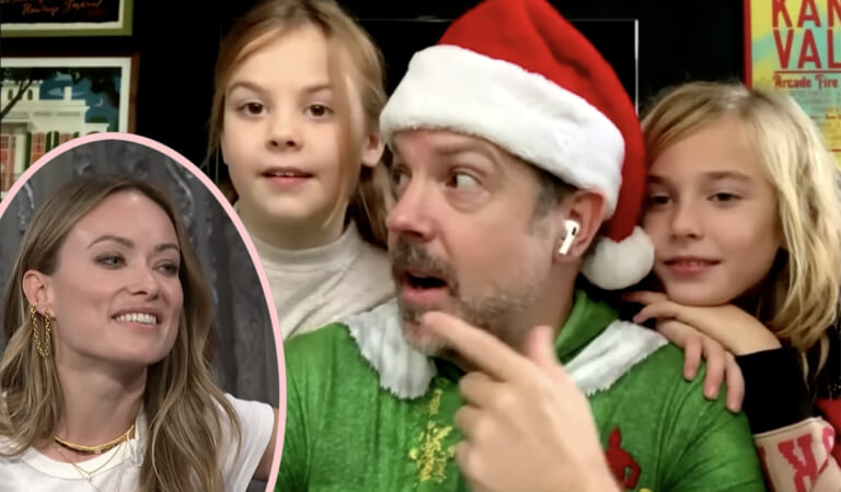 Jason Sudeikis & Olivia Wilde’s ADORABLE Kids Make Super Rare Public Appearance – Crashing Dad’s Christmas Interview!