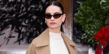 Lily James Wore the Perfect Winter Boot Outfit in NYC