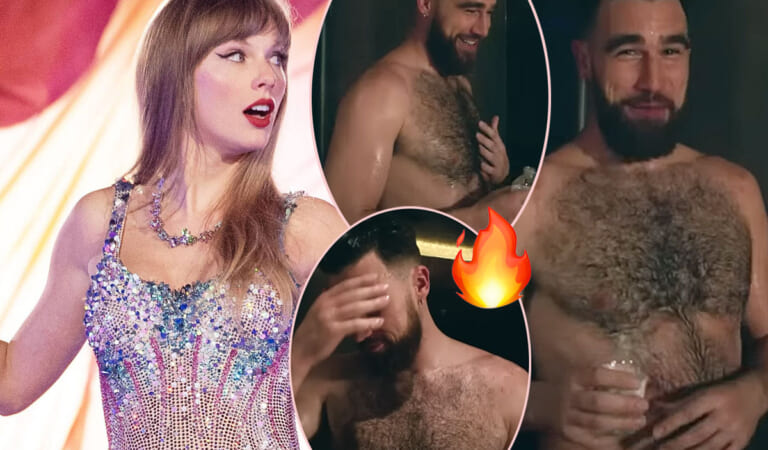 Taylor Swift Fans Go Nuts Over Video Of Travis Kelce Shirtless In A Towel!