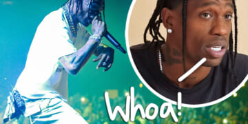 Travis Scott Nearly Pushed Off Stage By Rogue Prop – Watch!