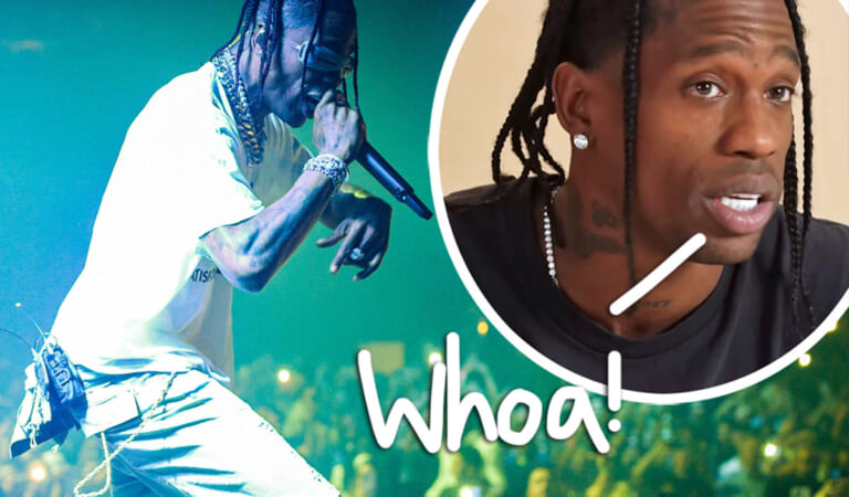 Travis Scott Nearly Pushed Off Stage By GIANT Rogue Prop – Watch!