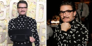 Pedro Pascal Wore His Arm In A Sling On The Golden Globes Red Carpet — Here's Why