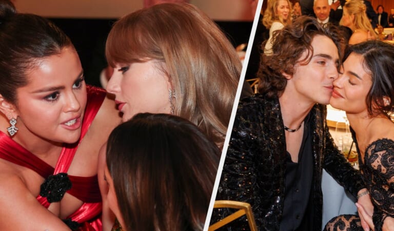 Selena Gomez Was Caught Gossiping With Taylor Swift At The Golden Globes, And People Think They’ve Worked Out What She Was Saying
