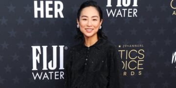Sparkle Like Greta Lee in This Black Sequin Top From Amazon