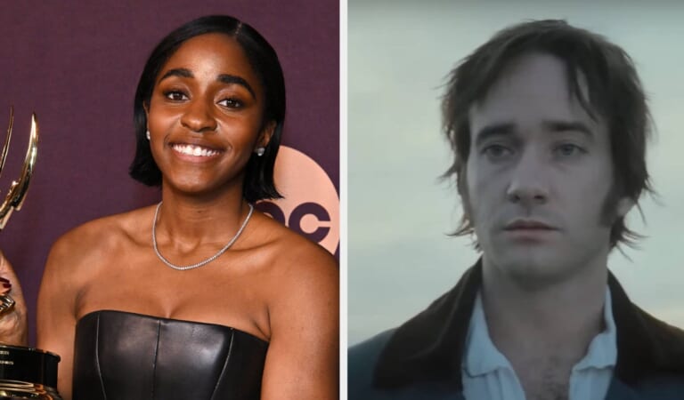 Ayo Edebiri Hilariously Told Matthew Macfadyen That Having His Darcy As Her Screensaver Got Her Grounded, And The Whole Thing Was Captured On Video