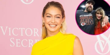 Gigi Hadid Calls Taylor Swift's Sweater 'Lucky' After Chiefs Victory