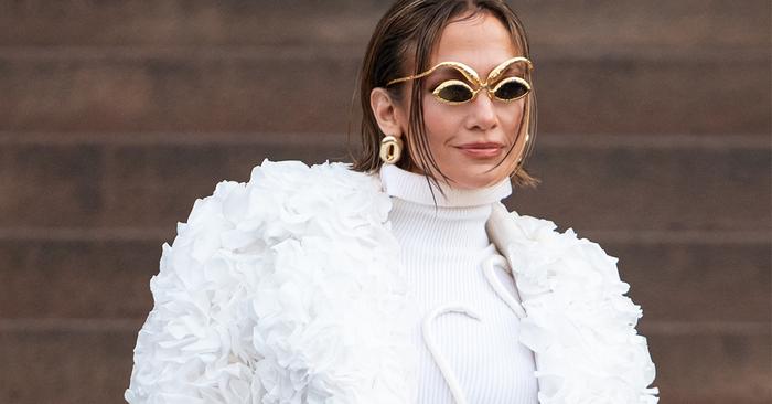 J.Lo Wore the Pantsless Trend During Paris Couture Week