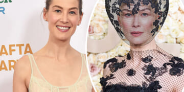 Rosamund Pike Dishes On Skiing Accident That ‘Messed Up’ Face Before Golden Globes!