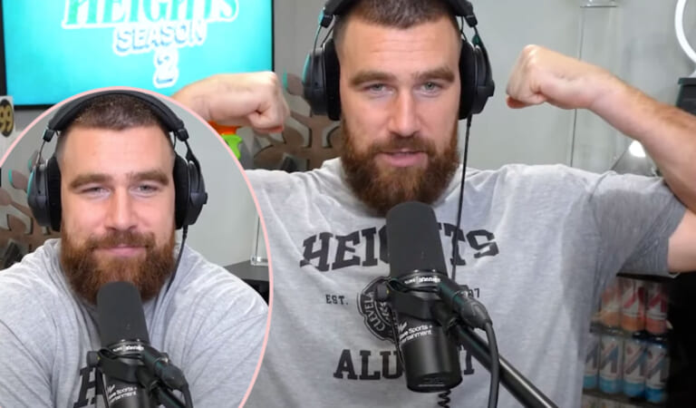 Travis Kelce Gets Embarrassed Over ‘Disgusting’ ‘Leaky Pits’ During Podcast