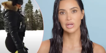 Fans Call Out Kim Kardashian For Not Wearing A Helmet While Skiing!