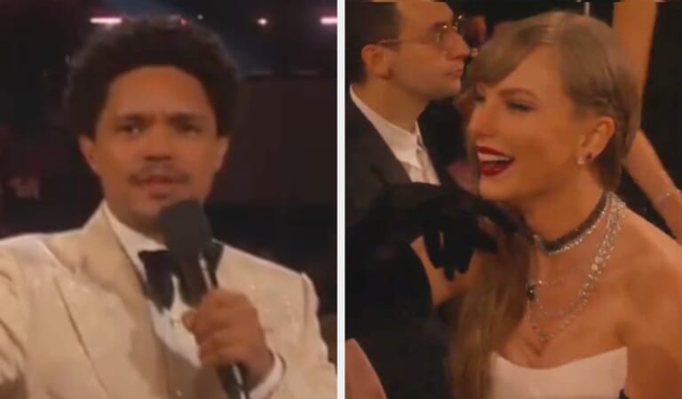 Taylor Swift Cracked Up At Trevor Noah's Jokes About Her At The Grammys, And Now The Internet Is Praising Him For Being "Respectful But Funny"