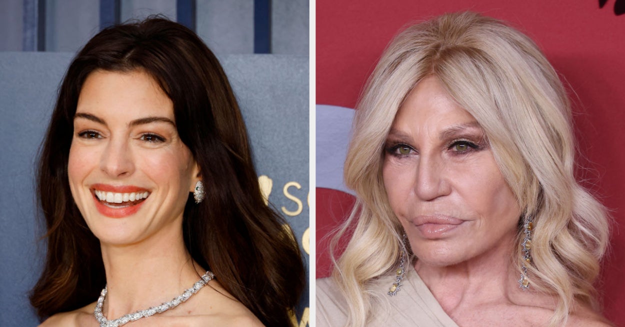 Anne Hathaway Treated Donatella Versace To A Hilarious Tribute That'll Make Every Little Monster Happy