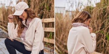 This Color-Block Sherpa Pullover Has Total ‘90s Vibes