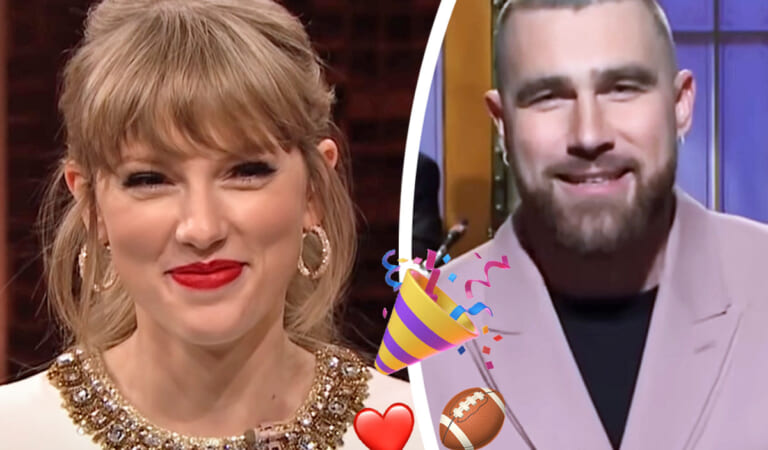 Travis Kelce & Taylor Swift Sing You Belong With Me And Love Story To Each Other During Wild Super Bowl Afterparty – AWW!