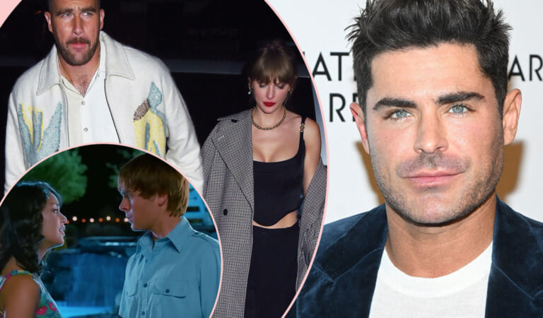 Zac Efron Reacts To Taylor Swift & Travis Kelce HSM Comparisons!