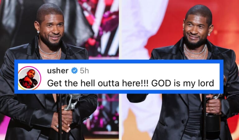 Usher Called Out A Content Creator Who Accused Him Of "Almost Thanking The Devil" In An Acceptance Speech, And It Went From 0 To 100 Real Quick