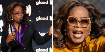 Chilli Pepper Falls During Oprah's Glaad Awards Speech