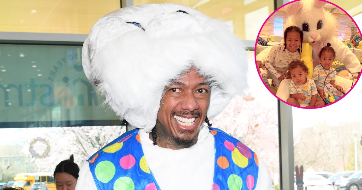 Nick Cannon Dresses Up as Easter Bunny With His Kids