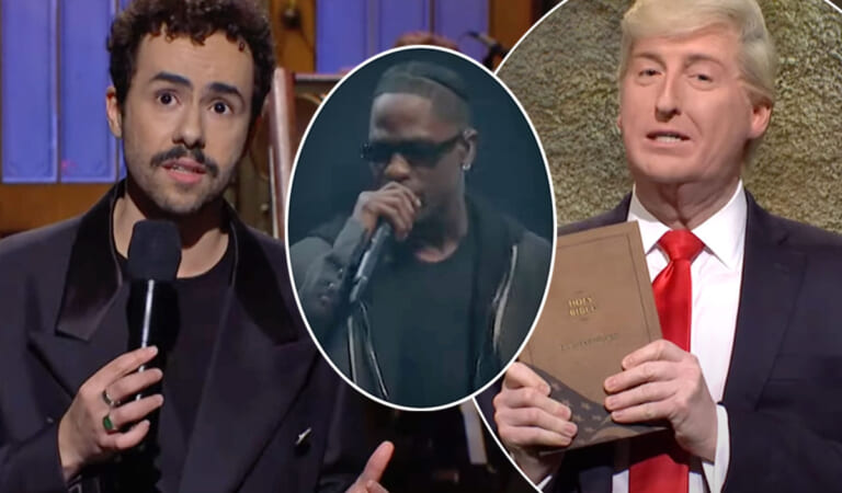 SNL Takes On Trump Bible As Host Ramy Youssef Prays For Gaza – & Travis Scott Performs!