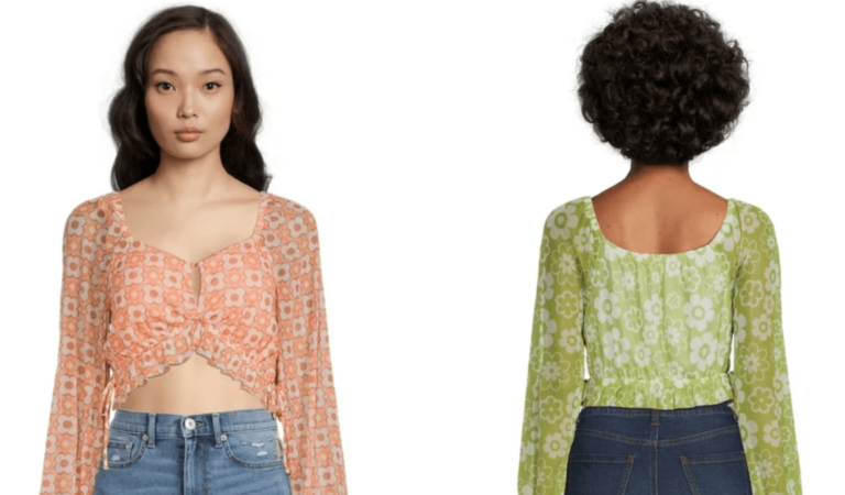 This Long-Sleeve Keyhole Top Is True ’70s Flower Power