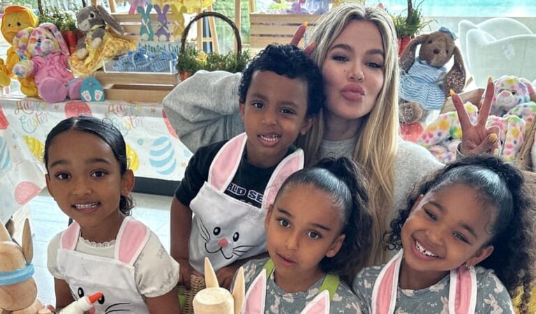 Kardashian-Jenner Cousins Wear Matching Easter Dresses, Boots