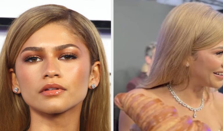 Zendaya Held A Giant Croissant At The Paris "Challengers" Premiere, As One Often Does In France