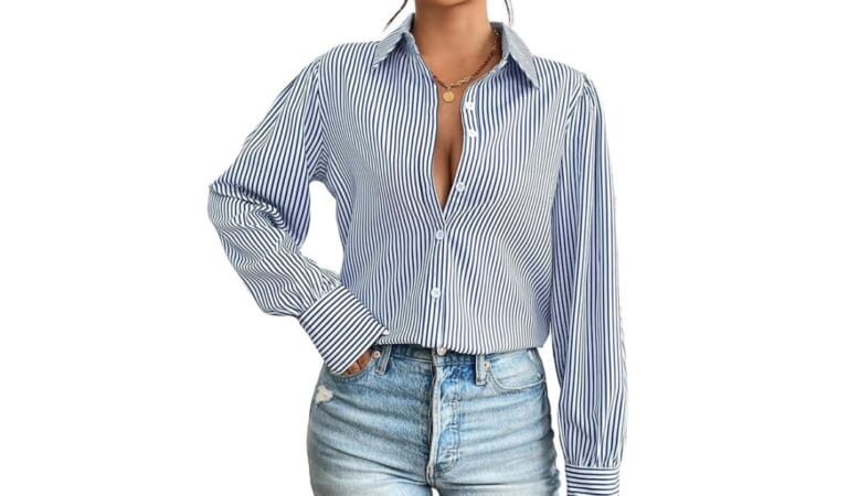 I’ll Be Wearing This Striped Button-Up to Work and to the Beach