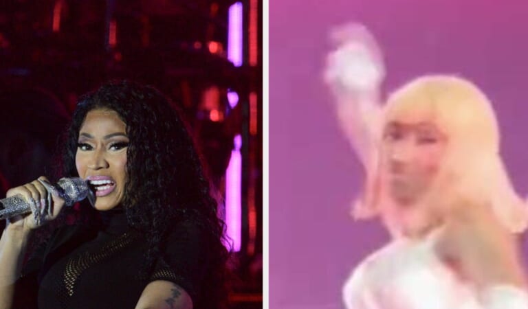 Nicki Minaj Throws Thing At Fan Onstage Video