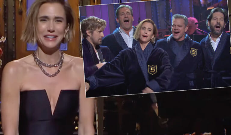 Watch Kristen Wiig Get Inducted Into SNL’s Five-Timers Club By Paul Rudd, Matt Damon, Ryan Gosling, & More!